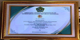 Prodi PPG UIN Gus Dur Pekalongan menerima Penghargaan Presentase Kelulusan Tertinggi Ke-6  Batch 1 Tahun 2023