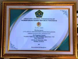 Prodi PPG UIN Gus Dur Pekalongan menerima Penghargaan Presentase Kelulusan Tertinggi Ke-6  Batch 1 Tahun 2023